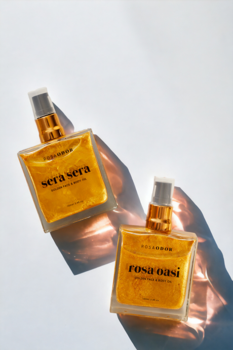 Ervaar luxe en verjonging met de RosaOdor Gold Face and Body Oil. Doordrenkt met kostbaar goud, bevordert deze exclusieve olie een jeugdige uitstraling en intense hydratatie. Ontdek de kracht van goud voor een stralende huid vandaag nog!"