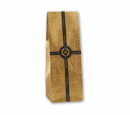 Chique gouden cadeauverpakking van Rosaodor met zwart lintontwerp, ideaal als geschenkverpakking.