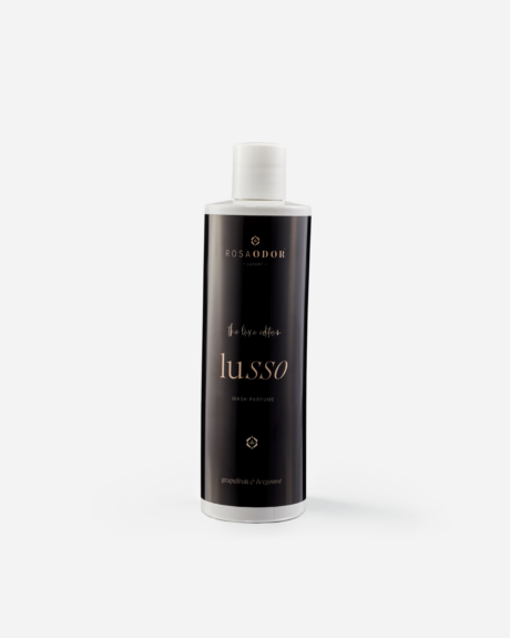 Rosaodor wasparfum lusso 500ml zwarte fles